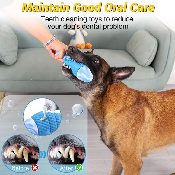 Tough Dog Toys for Aggressive Chewers, Indestructible Dog Chewers for Medium & L - Picture 4 of 7